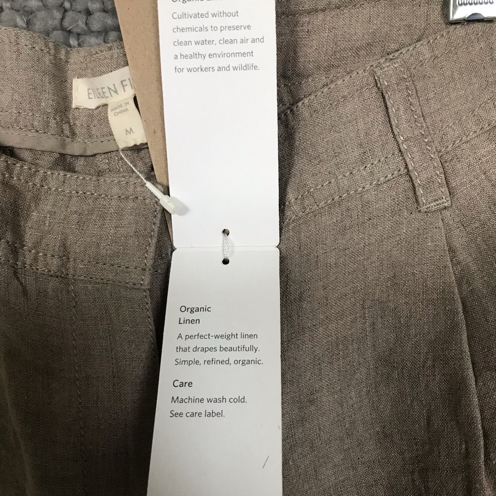 Eileen Fisher NWT 100% Linen cuffed Shorts- M - Picture 4 of 7